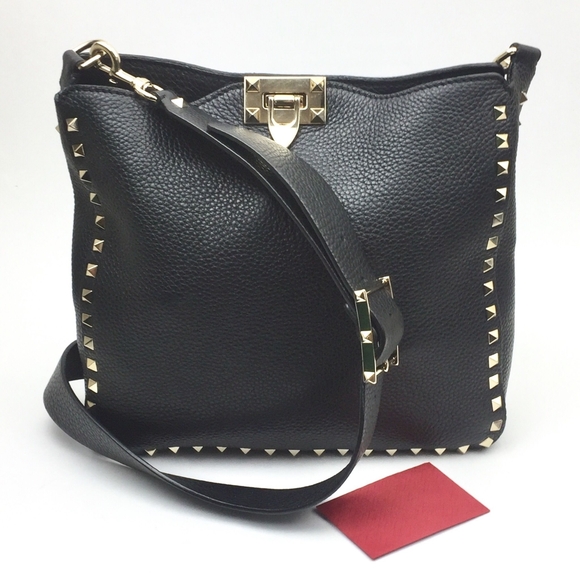 Valentino Handbags - VALENTINO Small Rockstud Leather Hobo